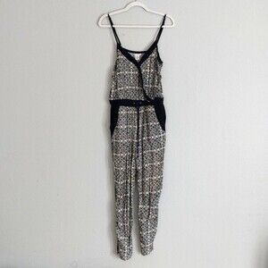 WILLOW & CLAY | Sleeveless  Floral Printed Jumpsuit size.Small Spring 100% Rayon